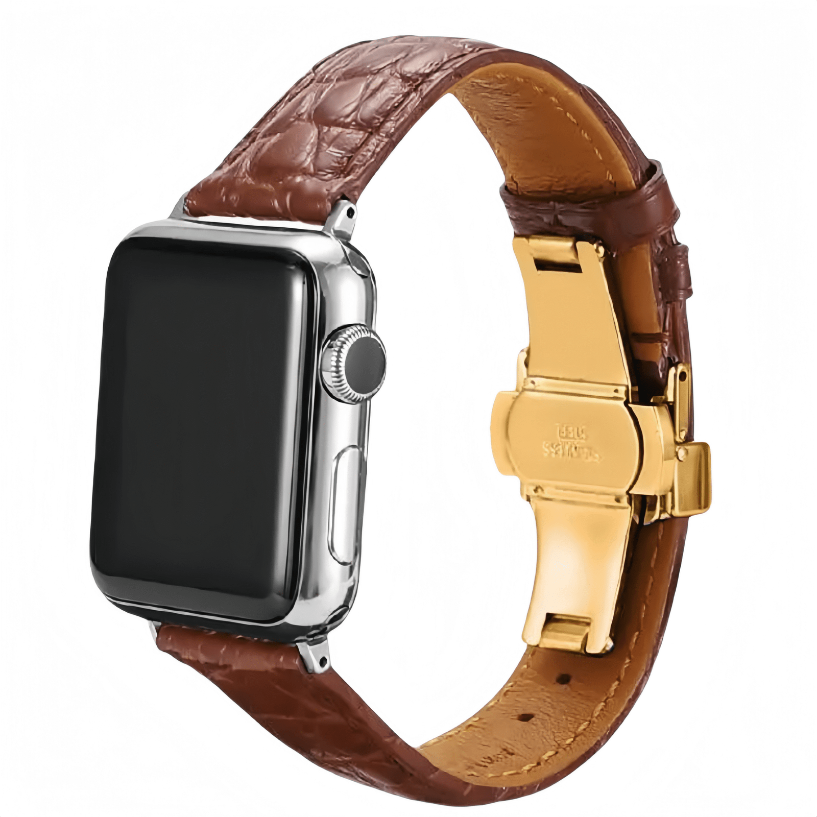 Alligator Leather Apple Watch Strap (2)